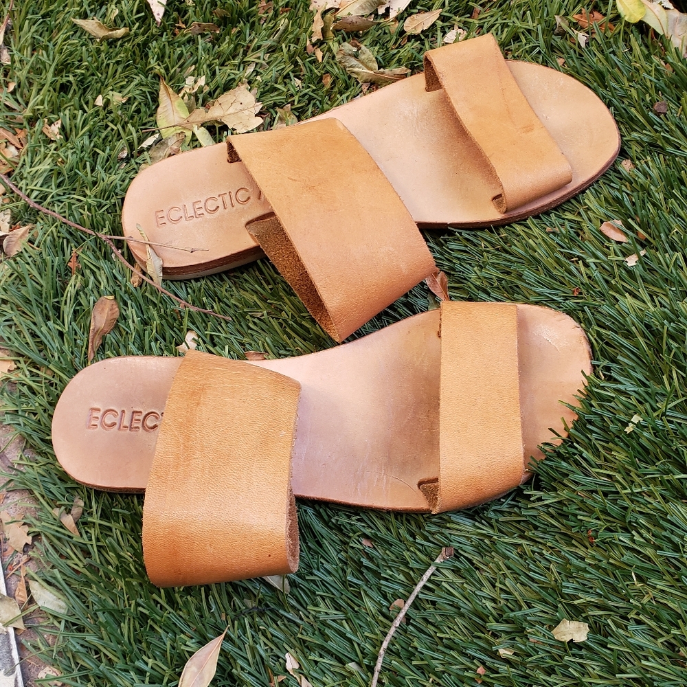 Eclectic Array Leather Strap Sandals 6 - image 5